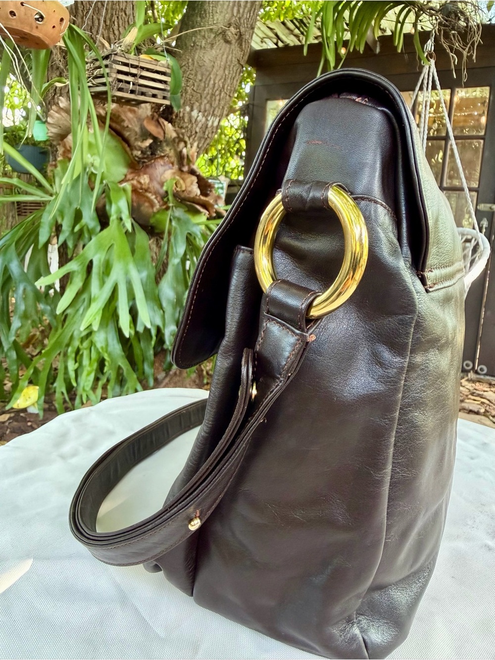 Authentic Bally Brown Leather Messenger Shoulder Bag Made in Italy + COA - Picture 6 of 16